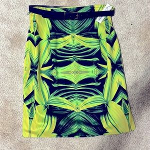 Green midi skirt